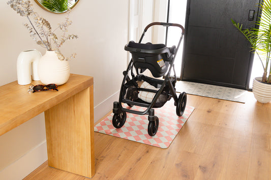 StrollerMat™ Checkmate Pink