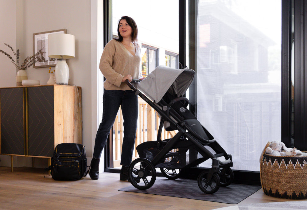 waterproof stroller mat to park stroller inside the house