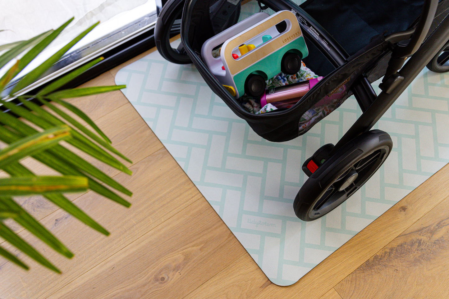 StrollerMat™ Herringbone Blue