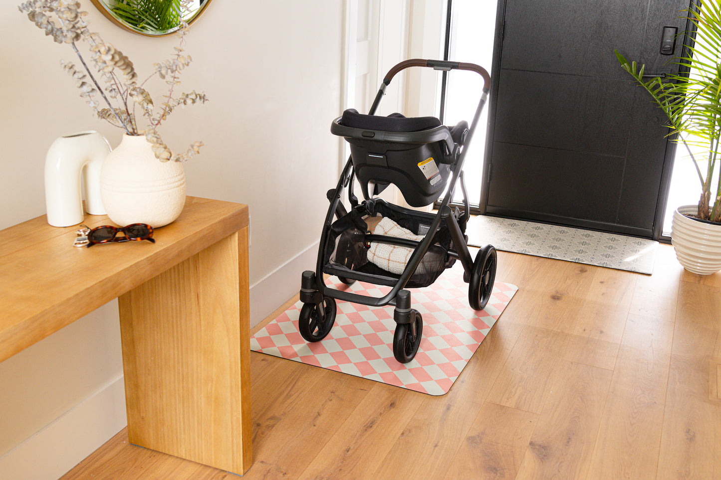 StrollerMat™ Checkmate Pink